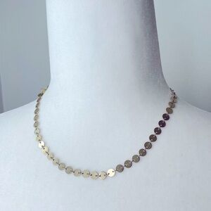 J. Crew Layering Gold Disc Necklace